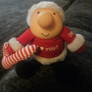 Red and White Plush Toy with Candy Cane